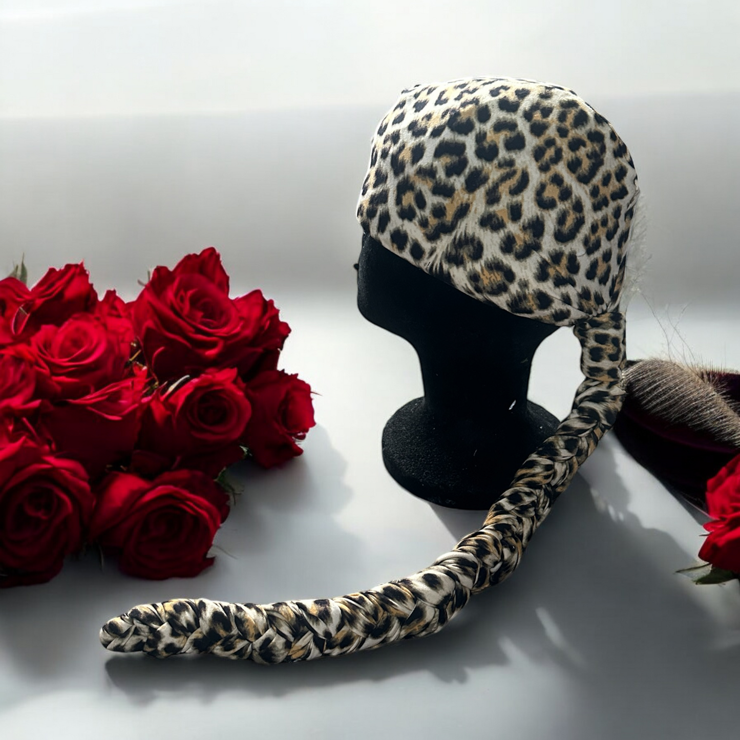 Long Braided Ponytail Turban