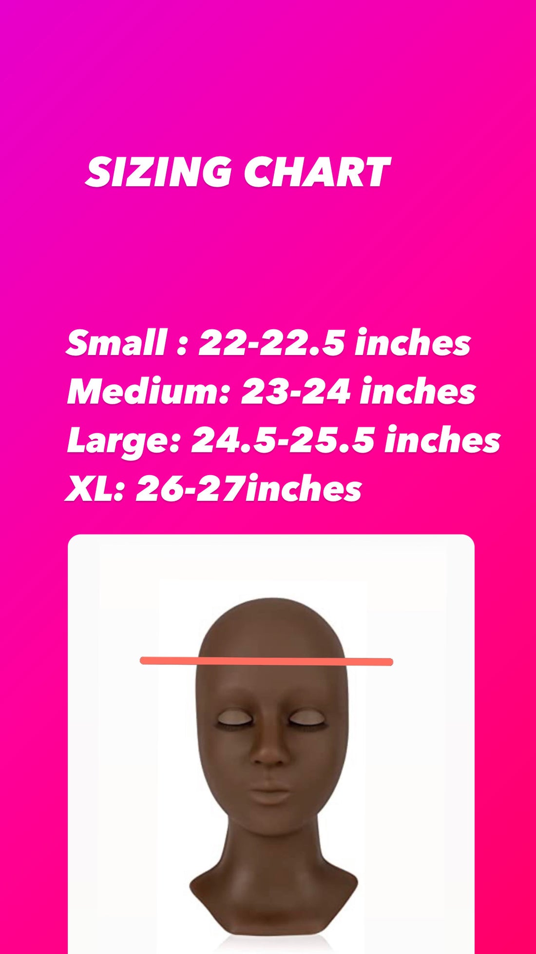 Wraphighness Sizing Chart