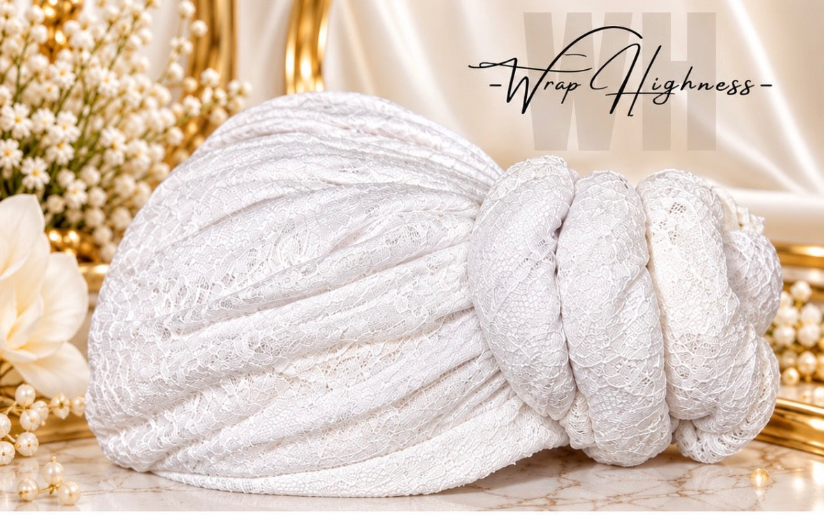 Pretied Lace Front Bun Headwrap