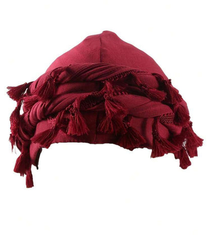 Fringe Cap Crown Twisted Turban