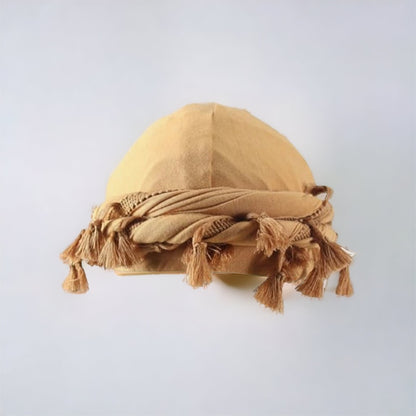 Fringe Cap Crown Twisted Turban