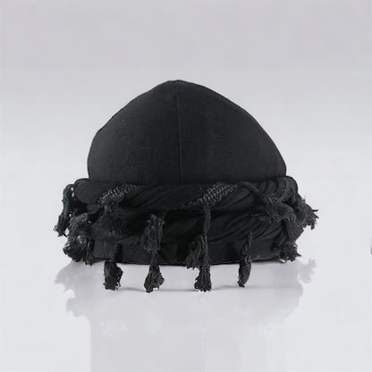 Fringe Cap Crown Twisted Turban