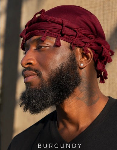 Fringe Cap Crown Twisted Turban