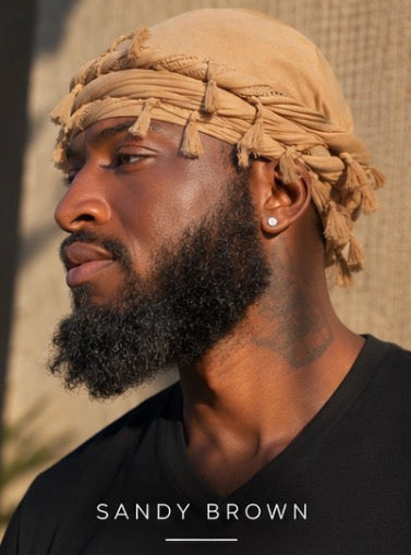 Fringe Cap Crown Twisted Turban