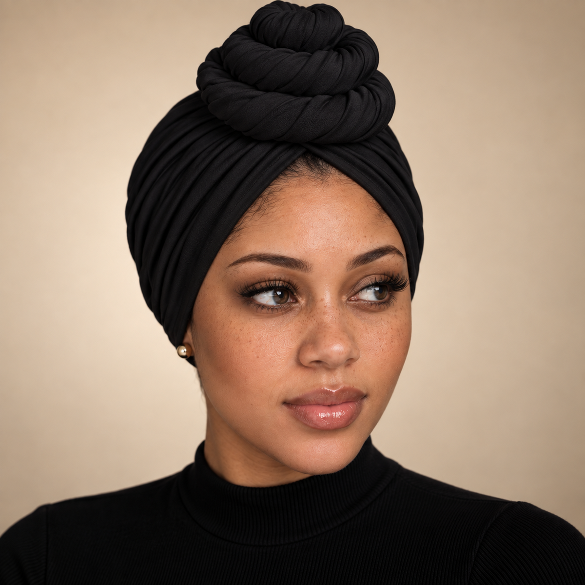Front Bun Satin Lined Headwraps
