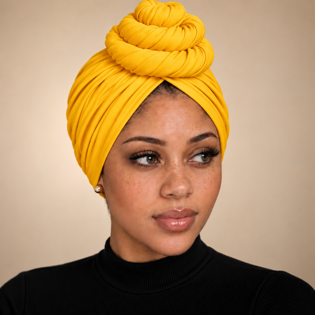Front Bun Satin Lined Headwraps