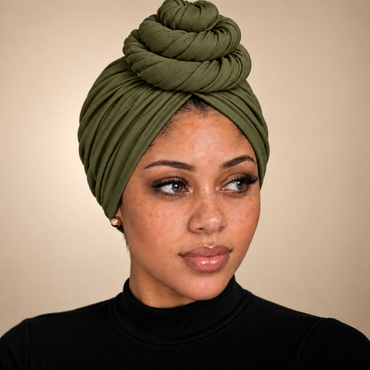 Front Bun Satin Lined Headwraps