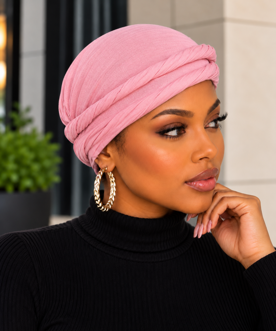 Slip on Cap Crown Turban